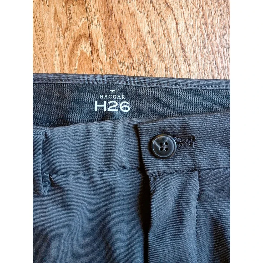 Haggar H26 Performance Dress Pants 32x32 Straight Fit Super Flex